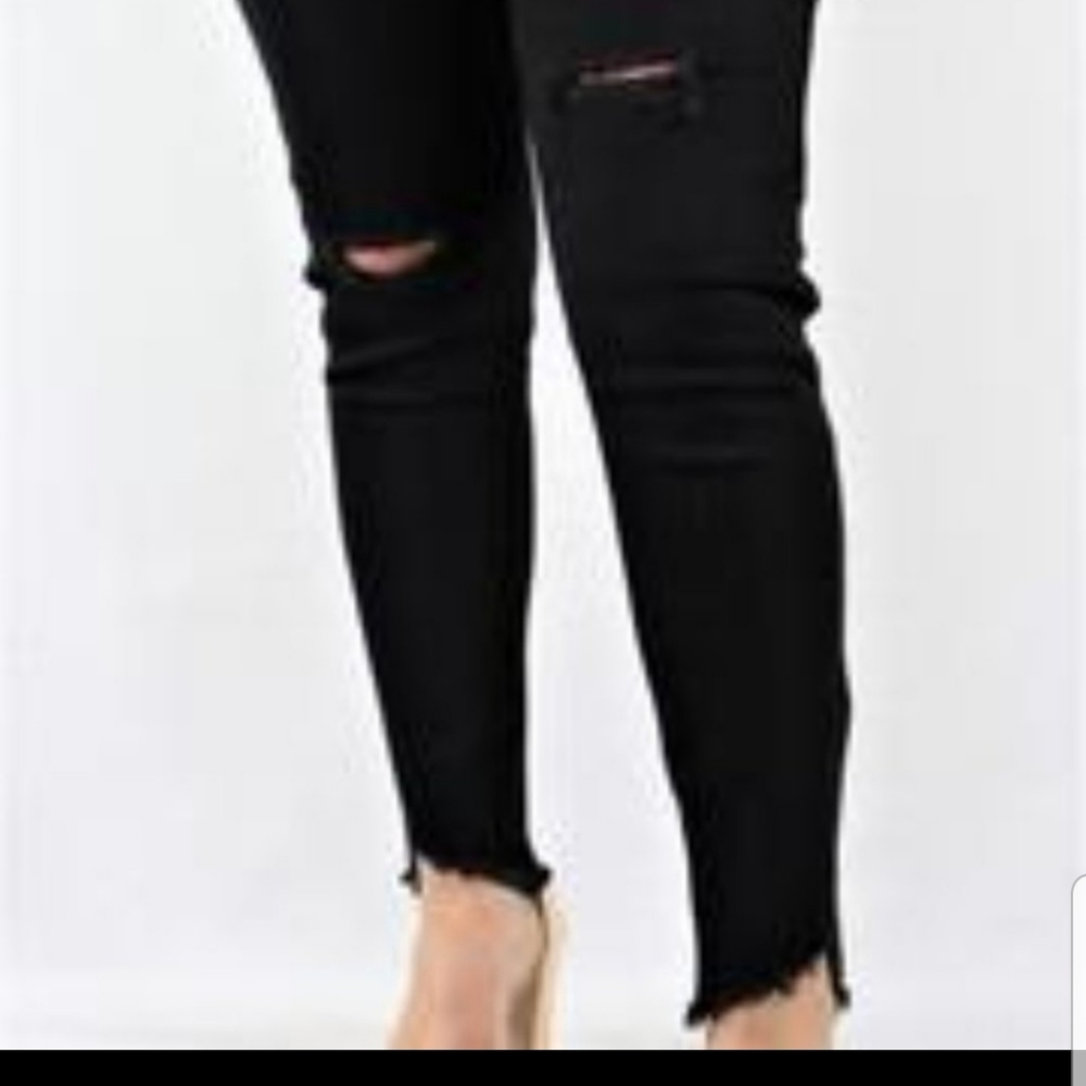 Escolour Black Ripped Jeans - Picture 2 of 5